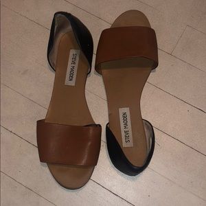 Steve Madden Two Step Sandal (Black/brown) size 7